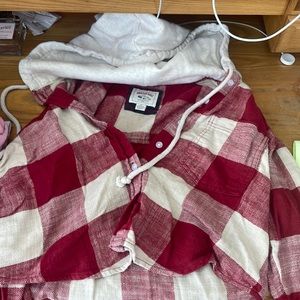 American Eagle sweater, red and white size xxs
